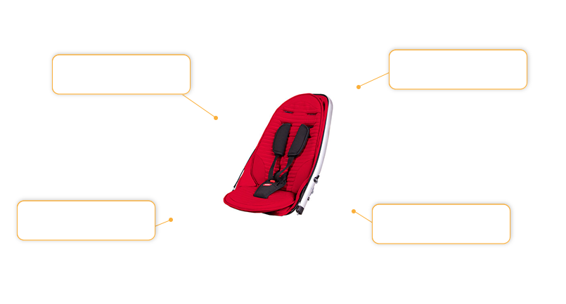 Komfort- und Sicherheitsmerkmale Phil & teds Vibe & Verve double kit in cherry