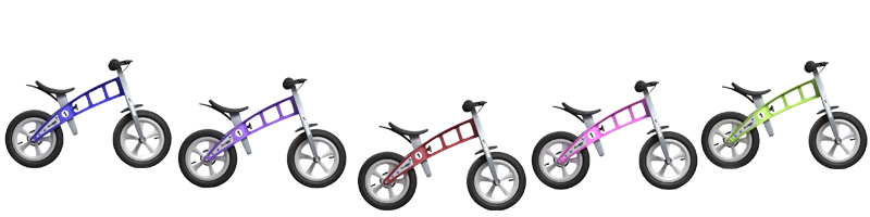 FirstBike Street in Blue, Violet, Red, Pink and Green