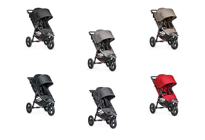 baby jogger CITY ELITE® ohne Handbremse in den Farben: black, blackdenim, titanium, gray, red und sand