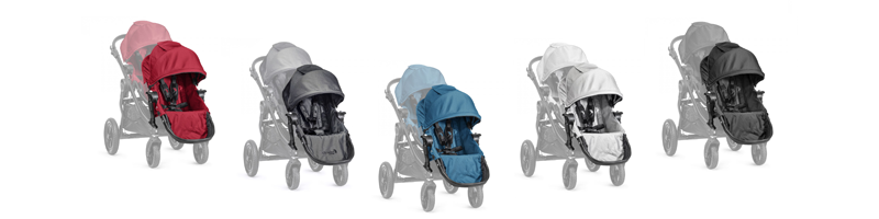 baby jogger city select Zweitsitz Adapter 2014 in red, black, teal, silver, black denim und sand
