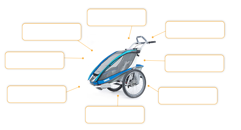 Chariot CX 1 in blue blau