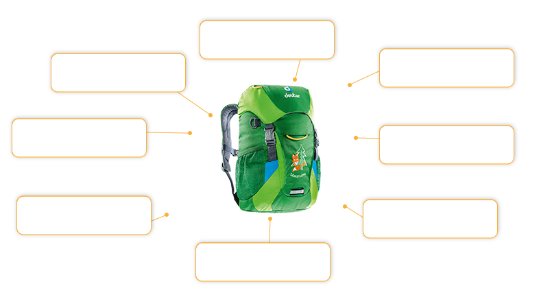 Komfort- und Sicherheitsmerkmale Waldfuchs Rucksack Orange