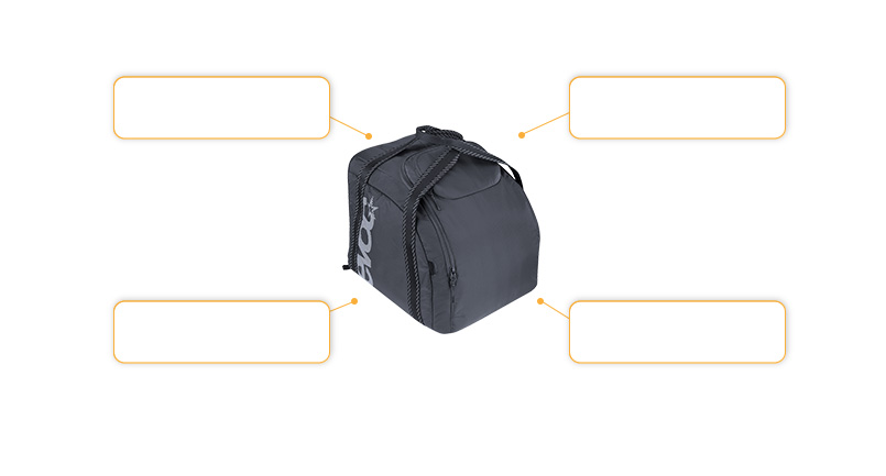 Komfort- und Sicherheitsmerkmale evoc Boot Helmet Bag