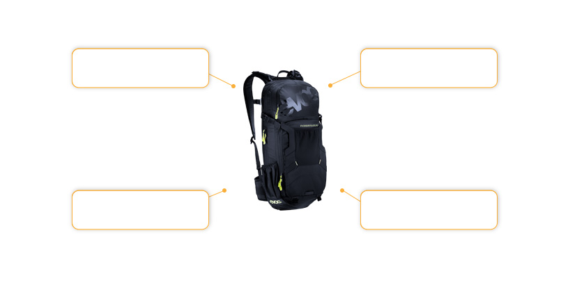 Komfort- und Sicherheitsmerkmale evoc FR Enduro Blackline 16L Rucksack XL