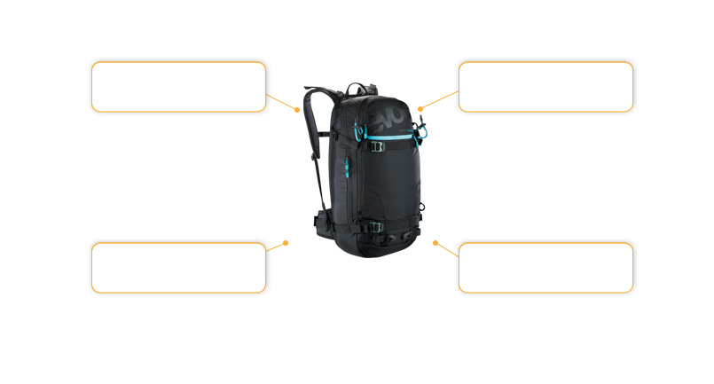 Komfort- und Sicherheitsmerkmale evoc FR Guide Blackline 30L