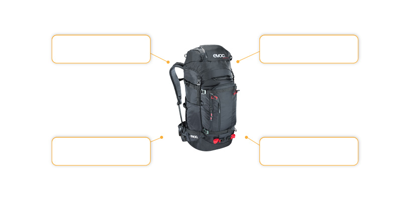 Komfort- und Sicherheitsmerkmale evoc Patrol 55L