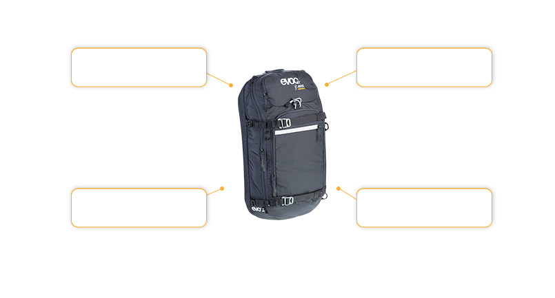 Komfort- und Sicherheitsmerkmale evoc Zip-On ABS Pro 20L