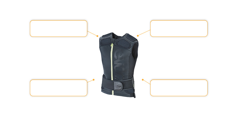 Komfort- und Sicherheitsmerkmale evoc Protector Vest Air+ Men