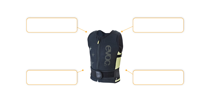 Komfort- und Sicherheitsmerkmale evoc Protector Vest Kids