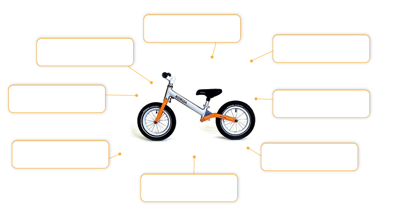 Komfortund Sicherheitsmerkmale LIKEaBIKE Jumper Kinderlaufrad von Kokua Like a Bike in orange