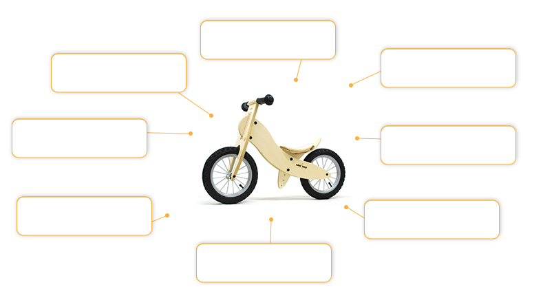 Komfort- und Sicherheitsmerkmale KOKUA LIKEaBIKE spoky mini champagne