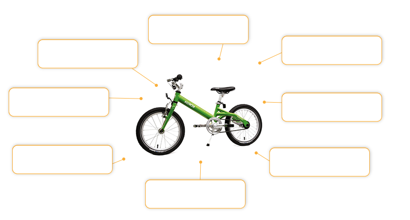 Komfort- und Sicherheitsmerkmale Kokua LIKEtoBIKE 16 Zoll in grün