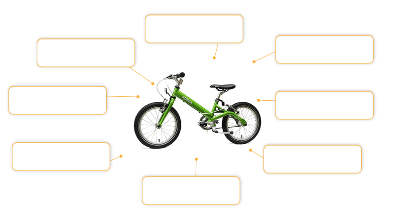 Komfort- und Sicherheitsmerkmale Kokua LIKEtoBIKE 16 Zoll in grün