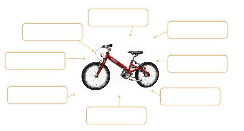 Komfort- und Sicherheitsmerkmale Kokua LIKEtoBIKE 16 Zoll in rot