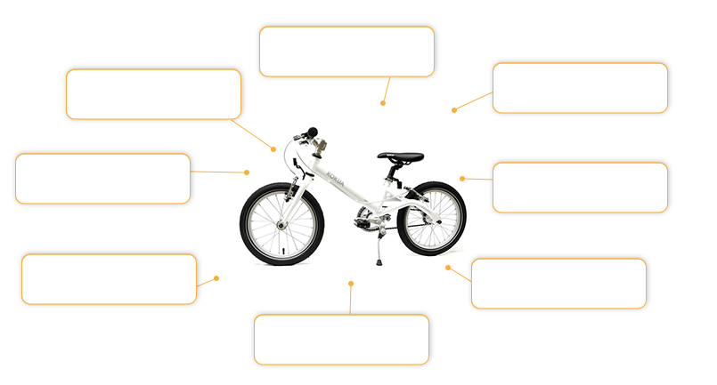 Komfort- und Sicherheitsmerkmale Kokua LIKEtoBIKE 16 Zoll in weiß