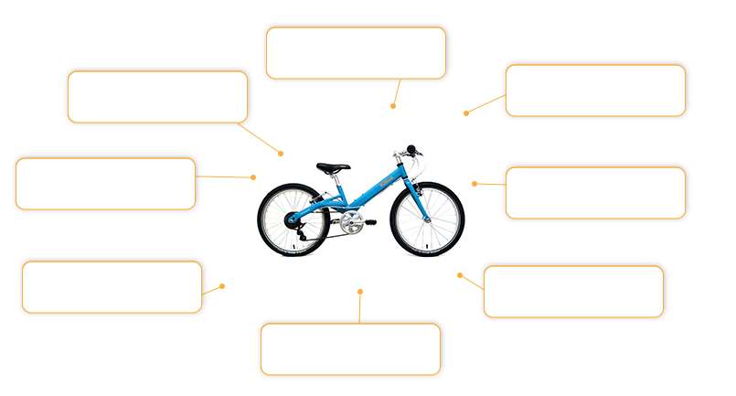 Komfortund Sicherheitsmerkmale Kokua LIKEtoBIKE 20 in blau