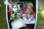 Kinderanhaenger mit Baby Kinderanhaenger mit Baby