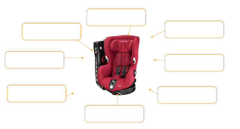 Komfort- und Sicherheitsmerkmale Maxi Cosi Axiss in Robin Red