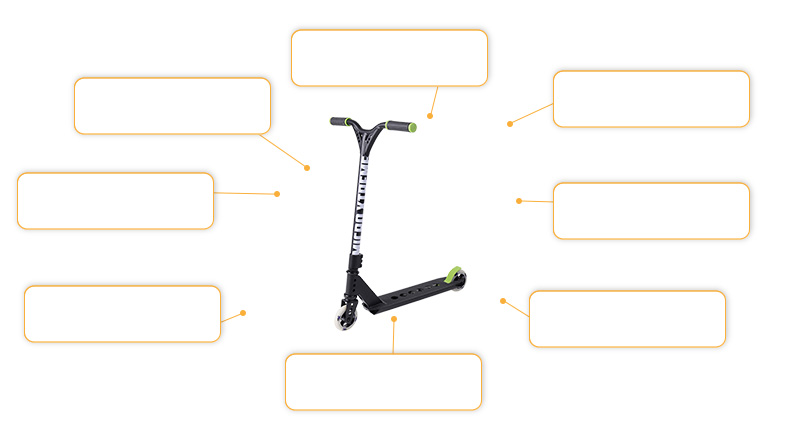 Komfort- und Sicherheitsmerkmale Micro Stuntscooter MX Trixx