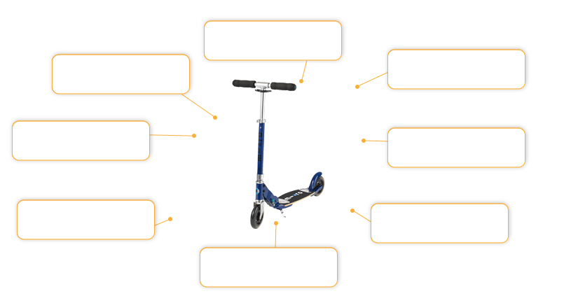 Komfort- und Sicherheitsmerkmale Micro Scooter Flex
