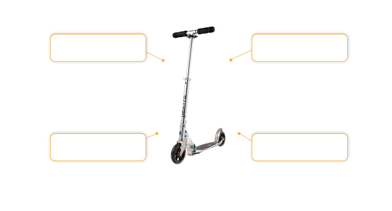 Komfort- und Sicherheitsmerkmale Micro Scooter Speed+ Roller