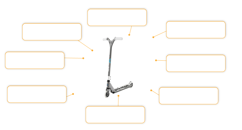 Komfort- und Sicherheitsmerkmale Micro Stuntscooter MX Trixx