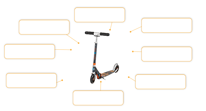 Komfort und Sicherheitsmerkmale Micro Scooter Speed+ schwarz/orange