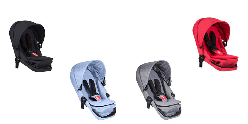 Phil & Teds Voyager double kit in den Farben: black, red, grey marl und blue marl