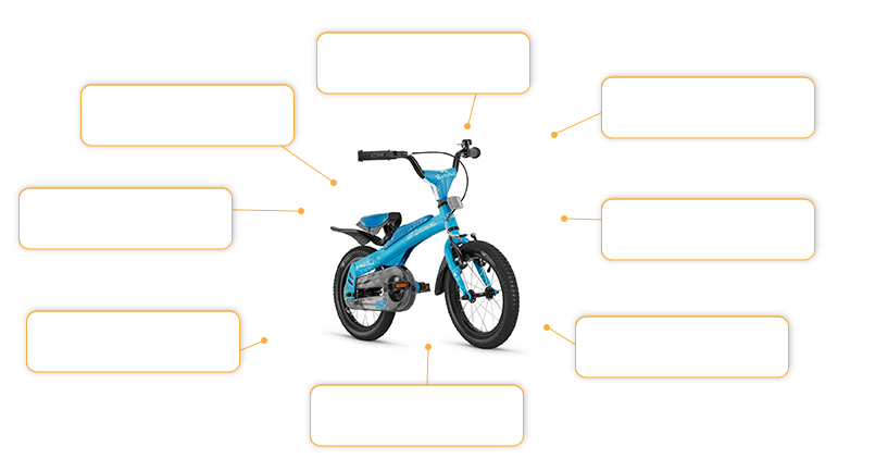 Komfort und Sicherheitsmerkmale S'COOL Rennrad 14 Zoll in blau