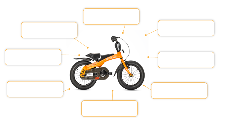 S'COOL Rennrad 14 Zoll in orange matt